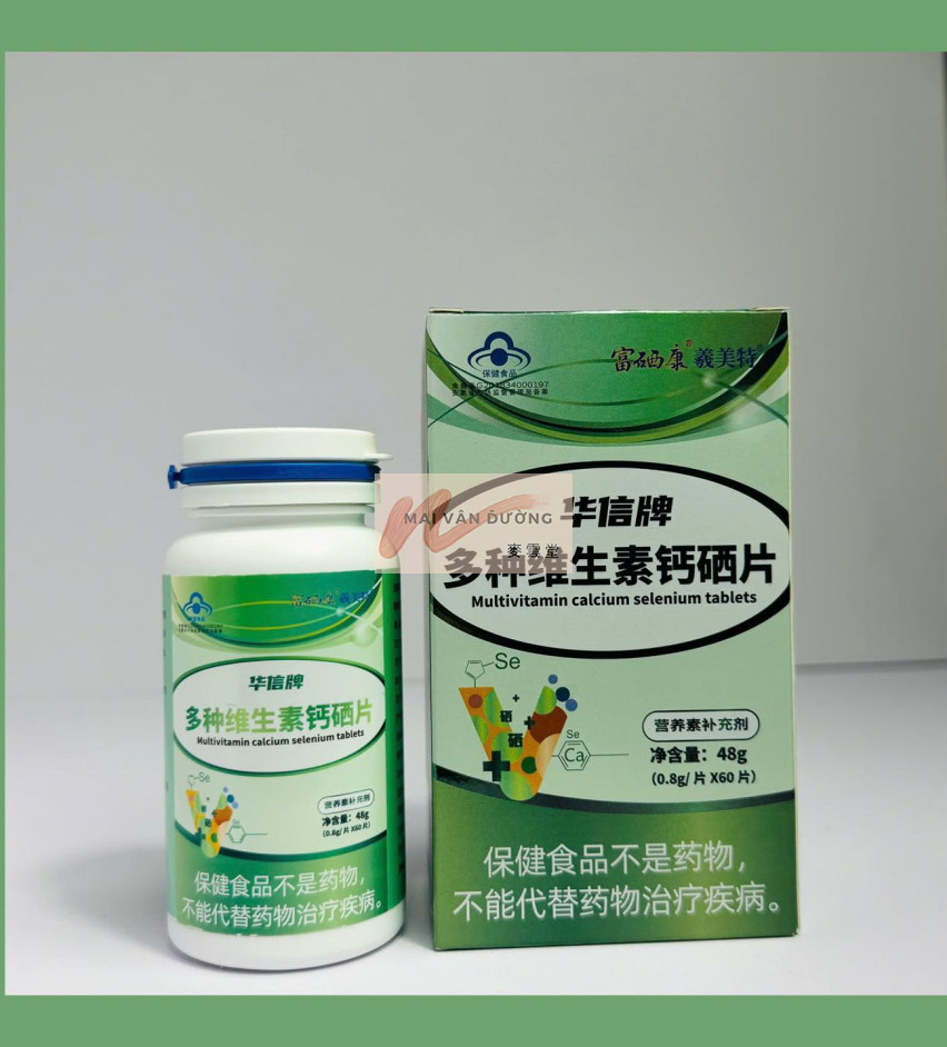 Viên Uống Đa Vi Chất Bổ Sung Vitamin, Canxi, Selen (Hộp 60 viên)